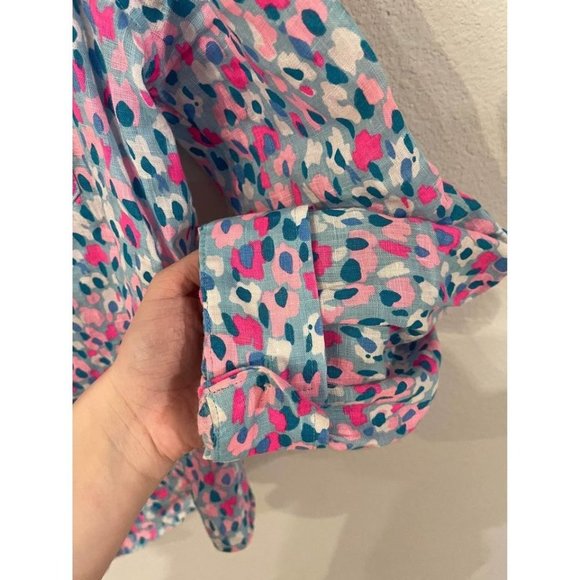 Lilly Pulitzer Linen Sea View Top Size S - Picture 5 of 6